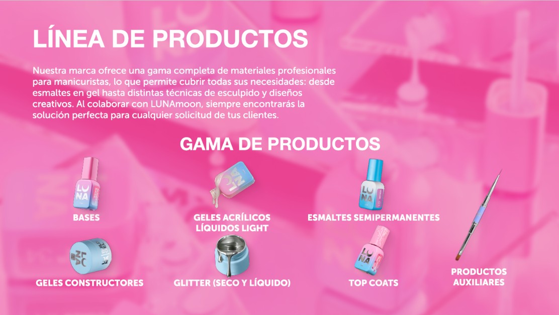 Gama de productos profesionales LUNAmoon para uñas